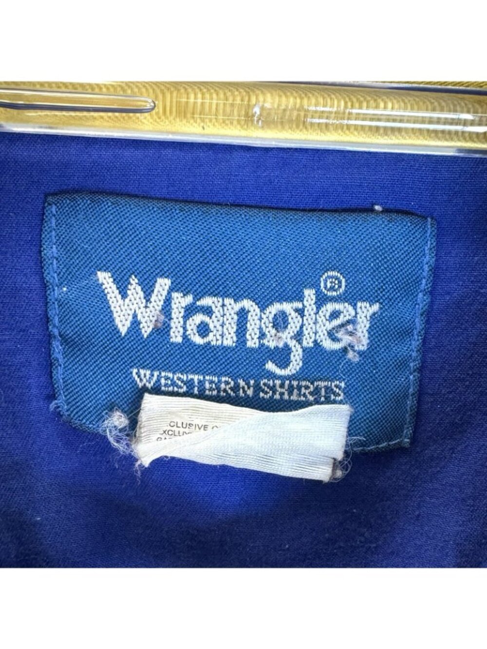 Vintage Wrangler Western Shirt Mens XXL 2XL Blue Yellow Embroidered Cowboy Rodeo - Picture 4 of 6